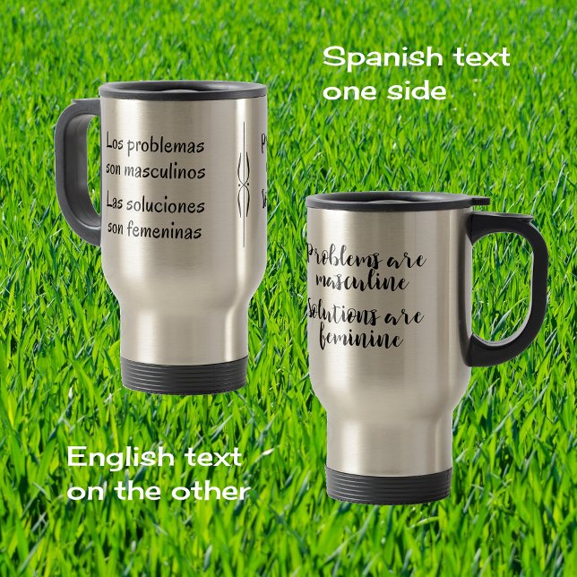 Funny spanish english quote travel mug (Creator Uploaded)