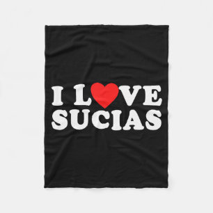 Funny Spanish I Love Sucias - I Heart Sucias  Fleece Blanket