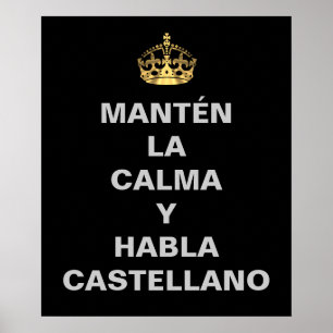 Funny spanish keep calm poster