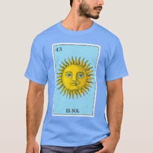 Funny SpanishMeican Bingo Gifts El Sol Sun retro T-Shirt