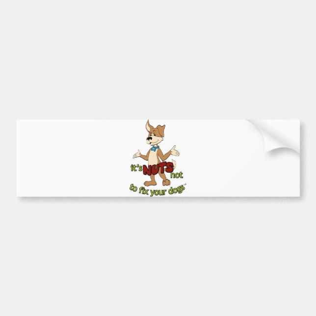 Funny spay / neuter bumper sticker (Front)