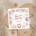 Funny special delivery pizza baby shower napkin<br><div class="desc">It is a baby shower collection</div>