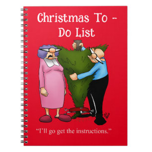 Funny Spectickles Christmas Visitor Cartoon Notebook