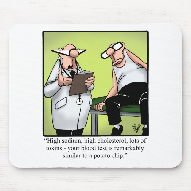 Funny Spectickles Medical Health Cartoon Humour Mouse Mat (Front)