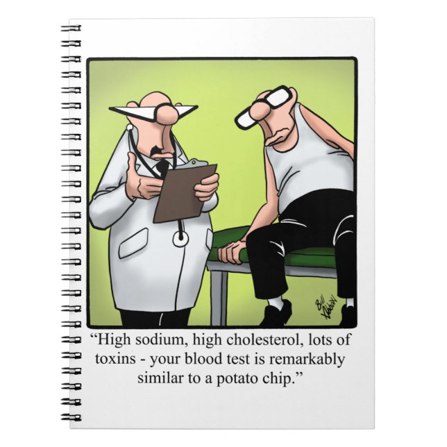 Funny Spectickles Medical Health Cartoon Humour Notebook (Front)