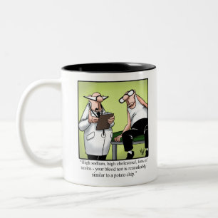 Funny Spectickles Medical Health Cartoon Humour Two-Tone Coffee Mug