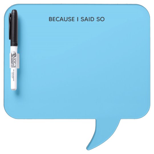 Funny Speech Bubble Blue Dry Erase Board Zazzle.co.uk