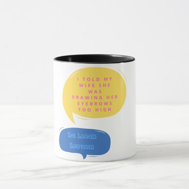 Funny Speech Eyebrows Mugs (Center)
