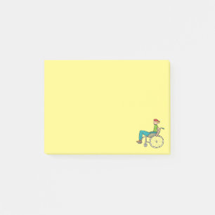 Funny Speedy Wheelchair User Post-it Notes