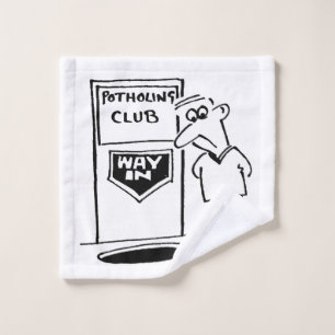 Funny Spelunking, Potholing or Caving Theme Wash Cloth