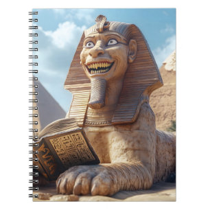 Funny Sphinx Statue Reading Ancient Book in Egypt