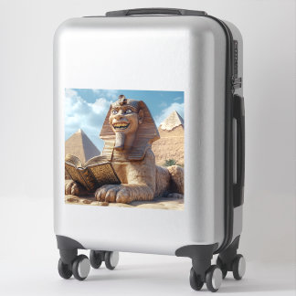 Funny Sphinx Statue Reading Ancient Book in Egypt