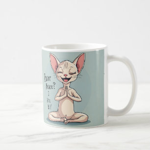 Funny Sphynx Cat Inner Peace Art Coffee Mug