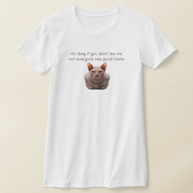 Funny Sphynx Cat T-Shirt (Laydown)