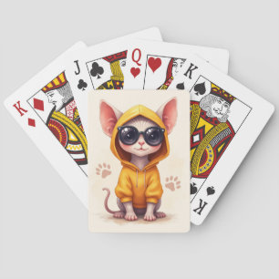 Funny Sphynx Kawaii Cat Playing Cards