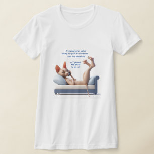 Funny Sphynx Telemarketer T-Shirt