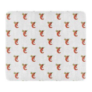 Funny Spicy Chilli On Fire Cutting Board