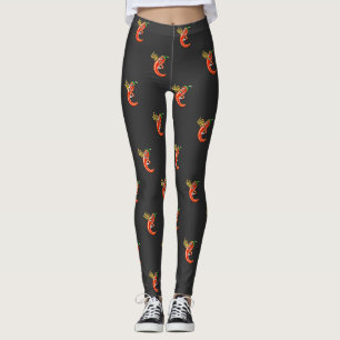 Funny Spicy Chilli On Fire Leggings