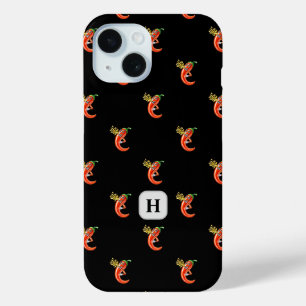 Funny Spicy Chilli On Fire Pattern iPhone 15 Case