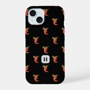 Funny Spicy Chilli On Fire Pattern iPhone 15 Case