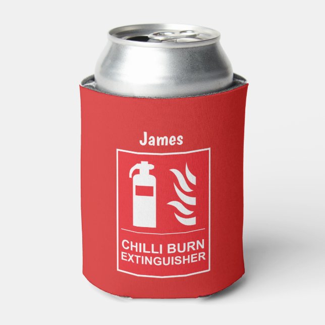 Funny Spicy Food Joke Can Cooler (Can Front)