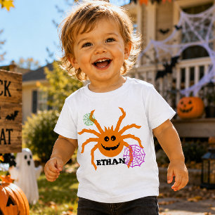 Funny Spider Halloween 2026personalized toddler Baby T-Shirt