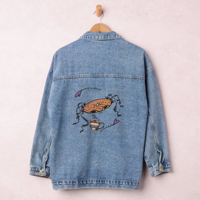 Funny spider Halloween  Denim Jacket (Hangar)