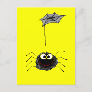 Funny spider postcard