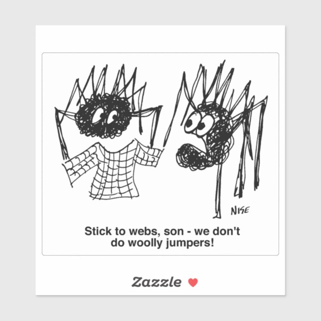 Funny Spiders and Spiders Web Weaving Cartoon (Sheet)