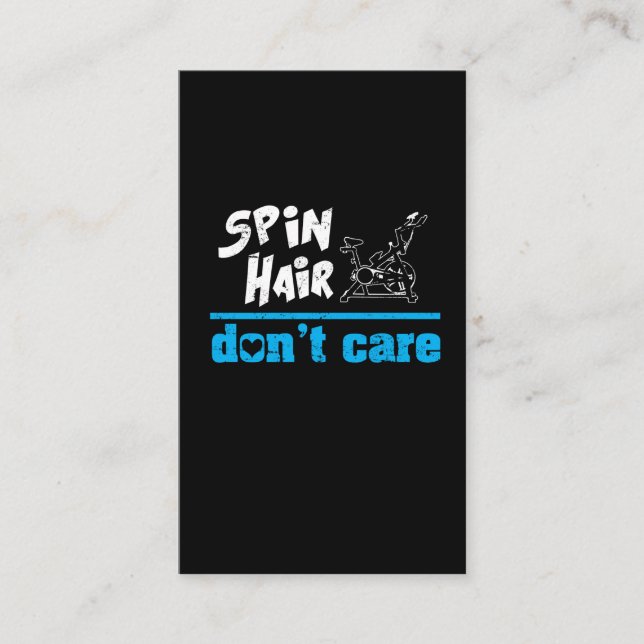 Funny Spin Class Indoor Cycling Spinning Spin Hair Business Card (Front)