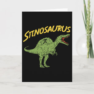 Funny Spinosaurus Pi Day Shirt Math Dinosaur Gift  Card
