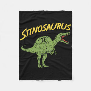 Funny Spinosaurus Pi Day Shirt Math Dinosaur Gift Fleece Blanket