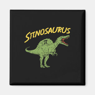 Funny Spinosaurus Pi Day Shirt Math Dinosaur Gift  Magnet