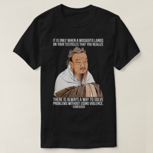 Funny Spiritual Quote - Mosquito on Testicles T-Shirt