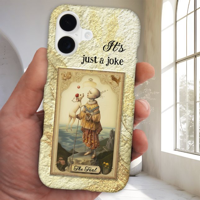 Funny Spiritual Tarot Card the Fool (Spiritual phone case featuring your own funny tarot card and  custom quote)