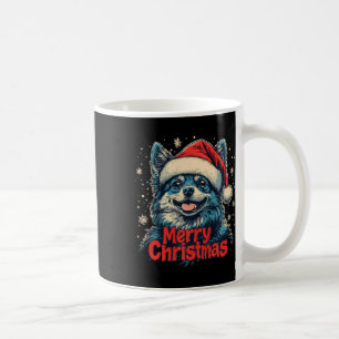 Funny Spitz Santa Hat Merry Christmas Xmas Dog Lov Coffee Mug