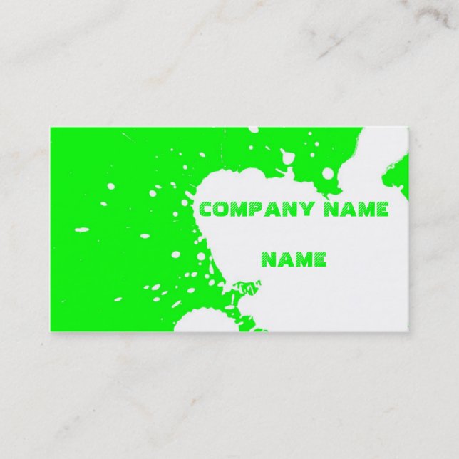 Funny splatter business card (Front)