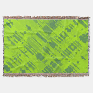 Funny Splatter Pattern green + your idea Throw Blanket
