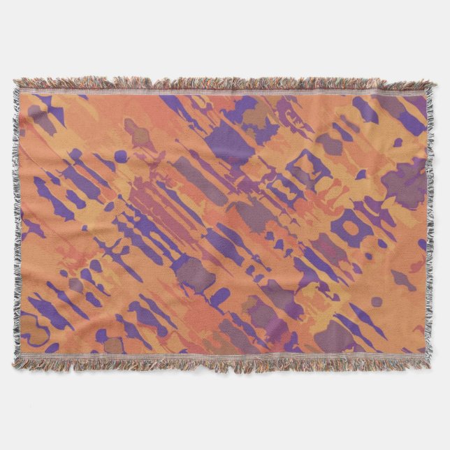 Funny Splatter Pattern pastel violet + your idea Throw Blanket (Front)