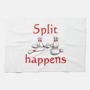 Funny split happens bowling towel