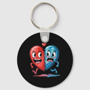 Funny Split Heart Valentine's Day For Men, Women, Key Ring