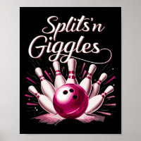 Funny Splits n Giggles Bowling Team Cute Bowler 