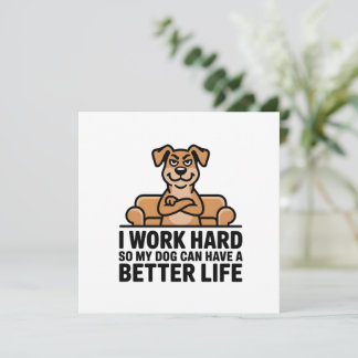 Funny Spoiled Dog Quote Couch Illustration Holiday Card