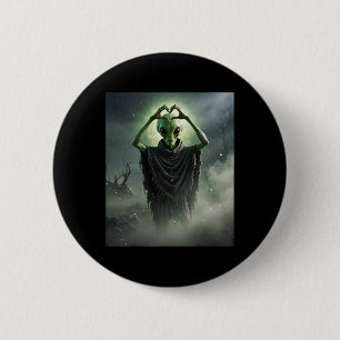 Funny Spooky Alien Heart Hands Horror Poster Hallo 6 Cm Round Badge
