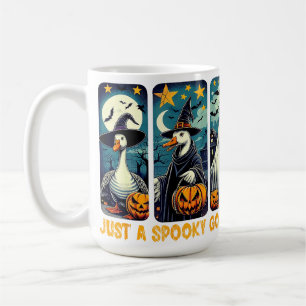 Funny Spooky Goose Halloween Witch Pumpkin Art  Coffee Mug