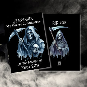 Funny Spooky Grim Reaper 30th Birthday for Him Card