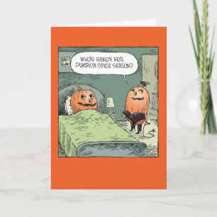 Funny Spooky Halloween Card - Spicy Pumpkins