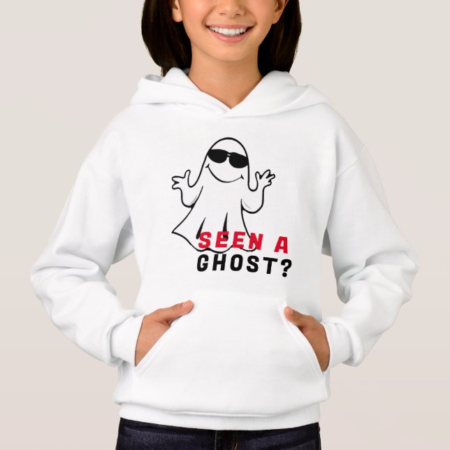 Funny Spooky Halloween Cool White Ghost Kids (Front)