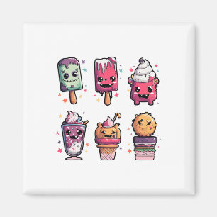 Funny Spooky Horror Halloween Ice Cream Summer Tod Magnet