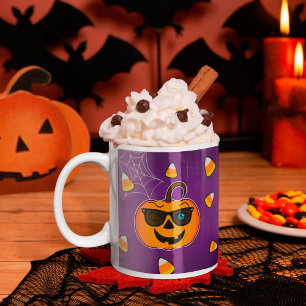Funny Spooky Pumpkin iconic winkS Only treats!!! Coffee Mug